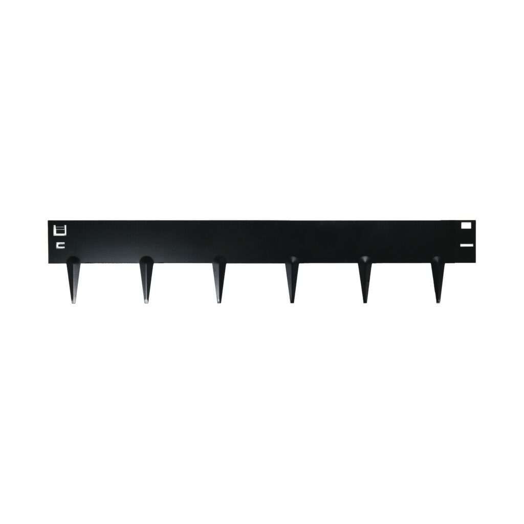black coloured metal garden edging panels
